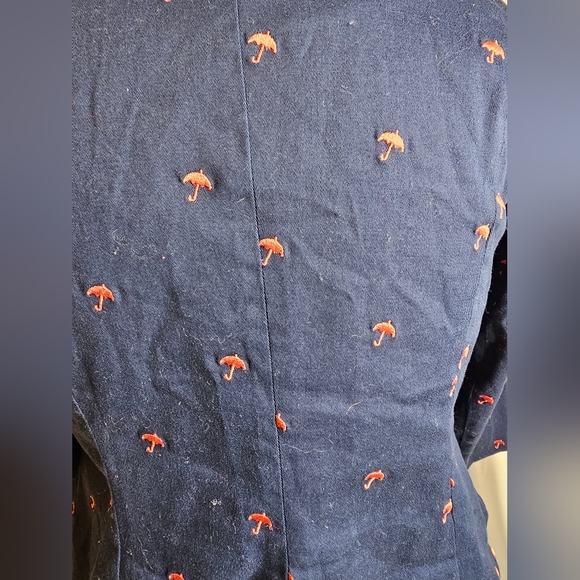 Modcloth Legendary Lifestyle Umbrella Blazer Cotton Blend Size 16 3/4 sleeve - Picture 8 of 10